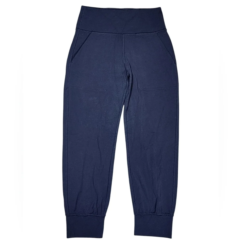 Lululemon Align High Rise Cropped Joggers Womens 4 Black
